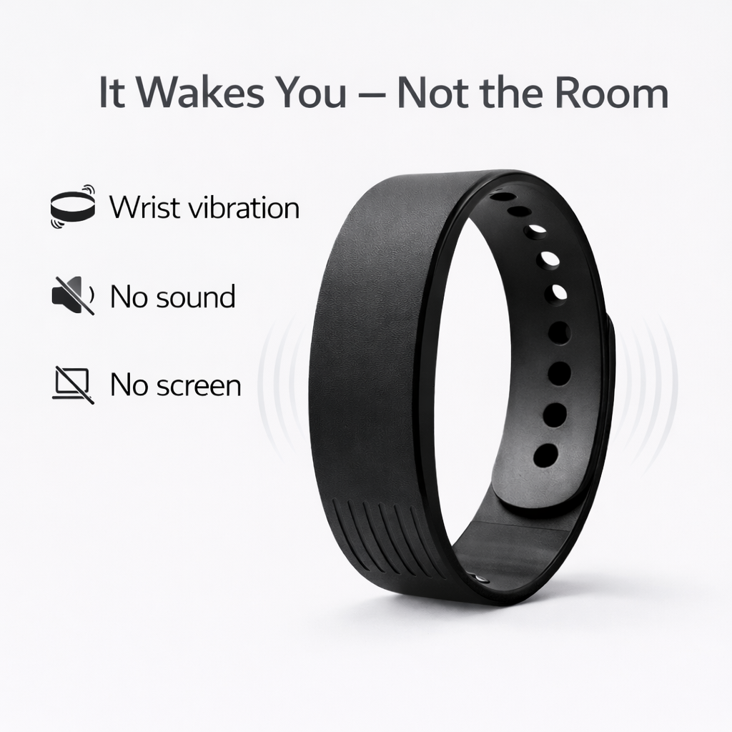 MyQuietSleep™ - Silent Wake Band - Black