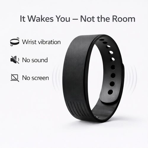 MyQuietSleep™ - Silent Wake Band - Black